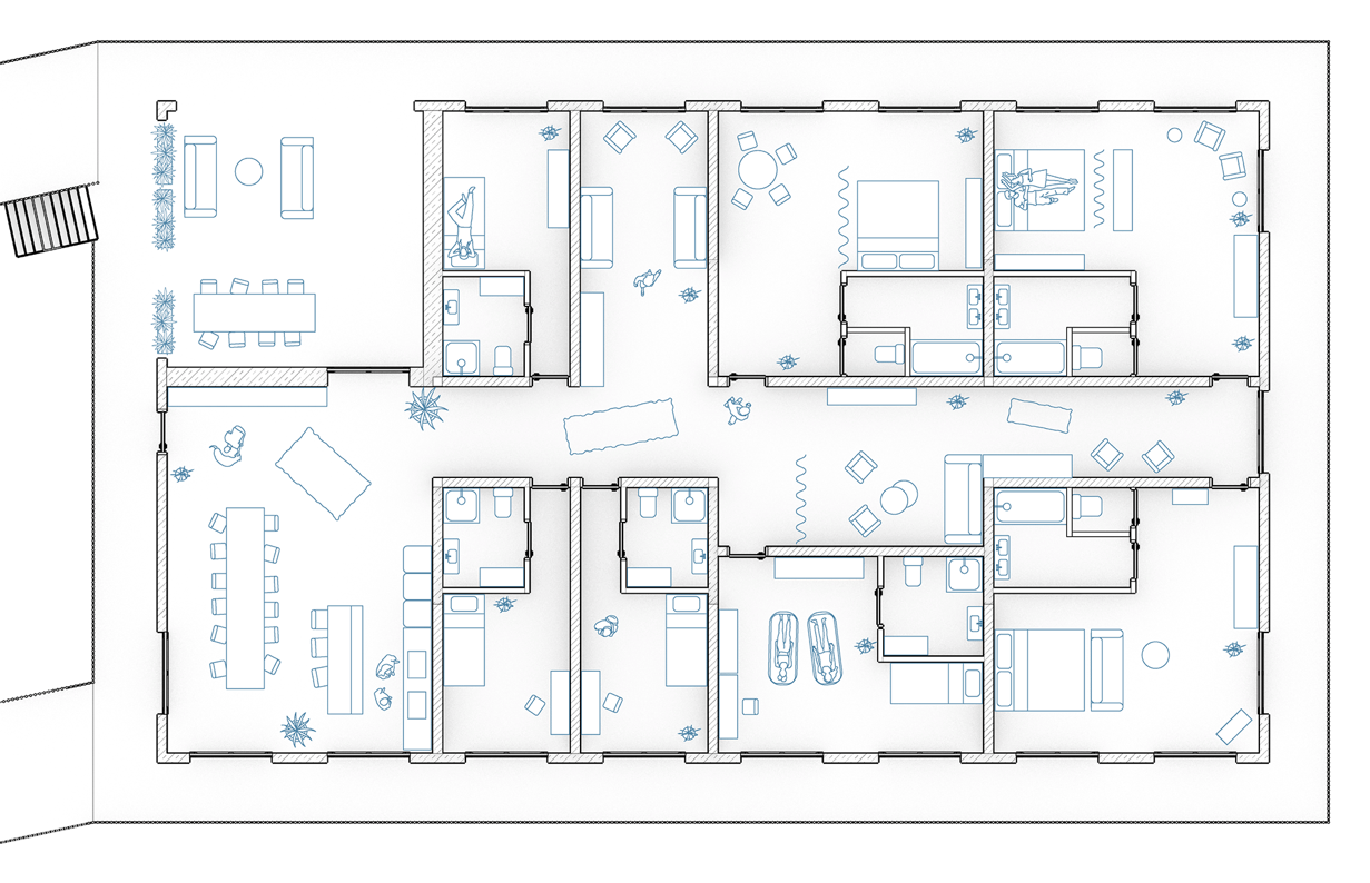 Cluster Raster, floor plan